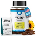 Lécithine de tournesol 1200 mg, flux de lait, sans soja et sans OGM Soutien pour l'allaitement maternel Des mères débloquent des couettes de lait obstruées, Cerveau, Nerve et santé du foie, Phospholipide-Rich pour mère 100 Softgel