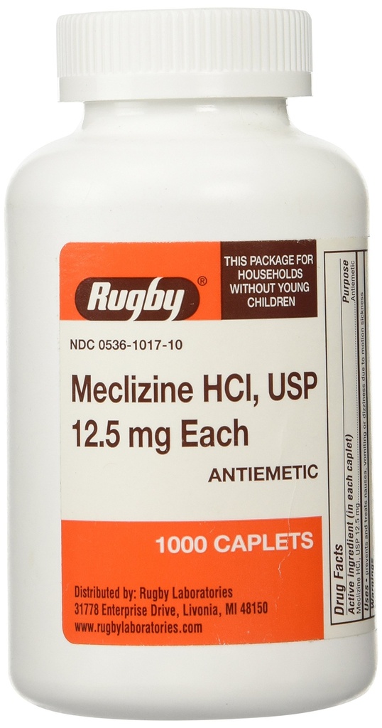 MECLIZINE TABS 12,5 MG OTC*RUG Taille: 1000