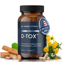 Mt. Angel Vitamines D-Tox - Nettoyant avancé du foie et supplément de réparation de détox, soutient la santé du foie gras et la réduction des enzymes avec le chardon de lait, NAC, et racine de dandelion - 60 capsules