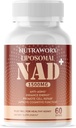 Nutraworx Liposomal NAD+ - Supplément avec TMG pour le bien-être quotidien - 60 Softgels
