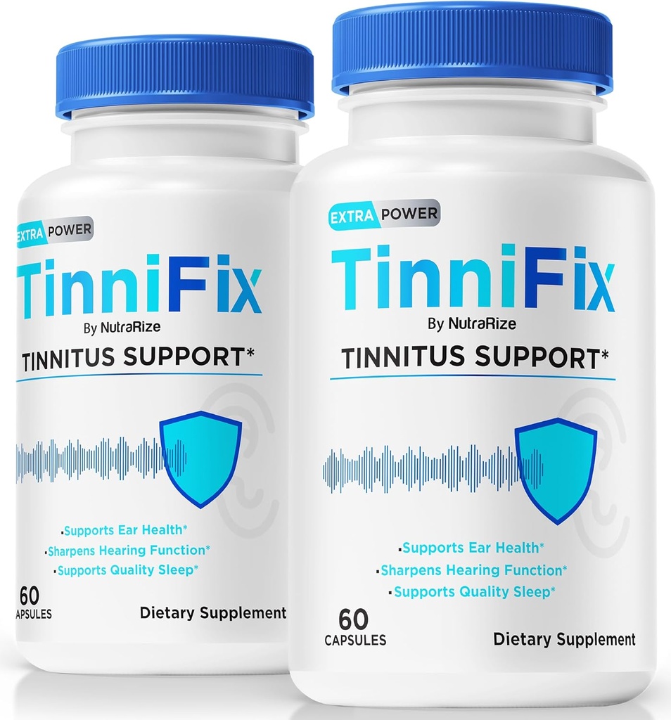 (2 Pack) Capsules Tinnifix - Formule avancée de soutien auditif, pilules Tinnifix pour maintenir une audition saine, tout Tinnifix naturel pour la santé de l'oreille complète, examen officiel Tinni Fix (120 Capsules)