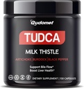 Premium TUDCA avec Thistle de lait, Artichaut, Burdock & Poivre Noir – soutient le flux de bile et la santé du foie -150 capsules- Fabriqué aux États-Unis