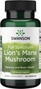 Swanson Lion Mane Mushroom Capsules - 500 mg Chaque, 60 Capsules - Supplément à base de plantes soutenant la fonction cognitive