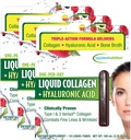 Nutrition appliquée Collagène liquide + acide hyaluronique - 10 tubes liquides, boîte de 3 - Restauration de la peau et des ongles - Arôme de baie mixte - 30 portions