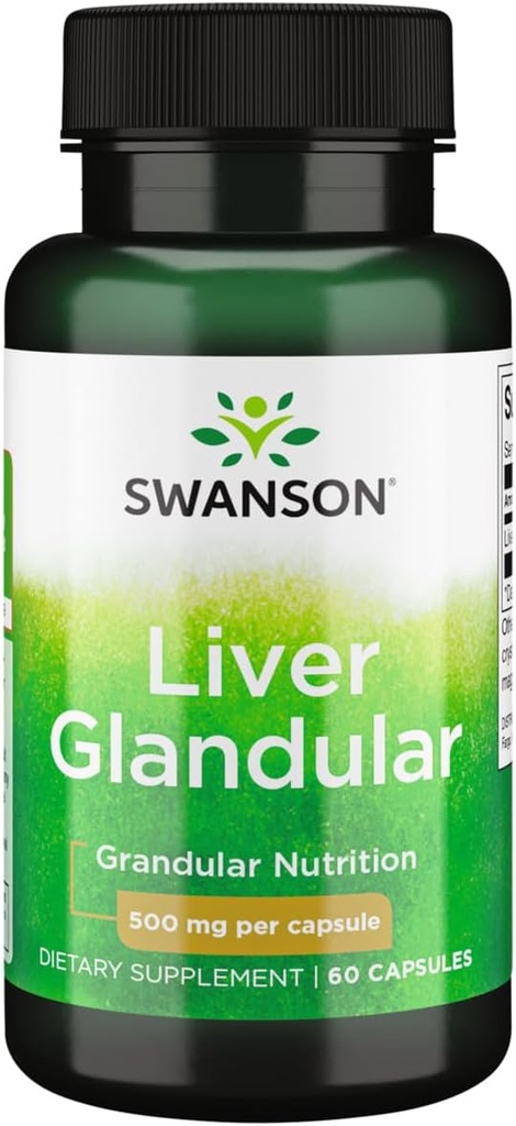 Swanson Foie Glandulaire 500 Milligrammes 60 Capsules