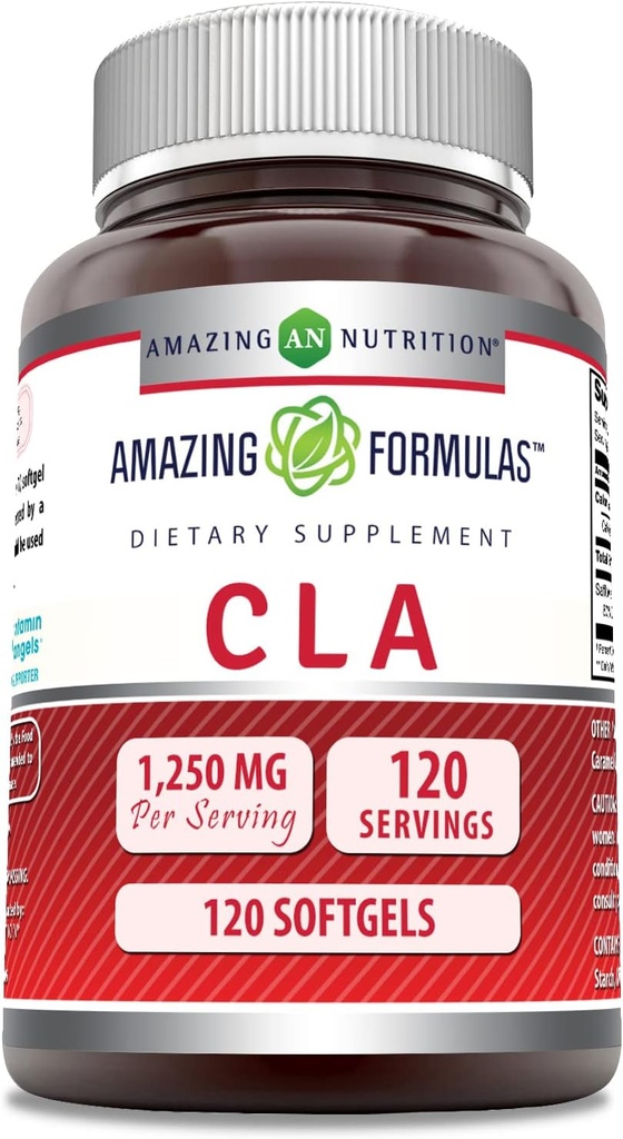 Formules étonnantes CLA (acide linoléique conjugué) 1250 Mg.
