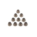 Aid auditif Domes Smoky Gray Conseils Pièces d'oreille confortables pour l'amplificateur de son BTE ouvert Kit PSAP invisible, sauf pour RIC 5mm (S * 10)