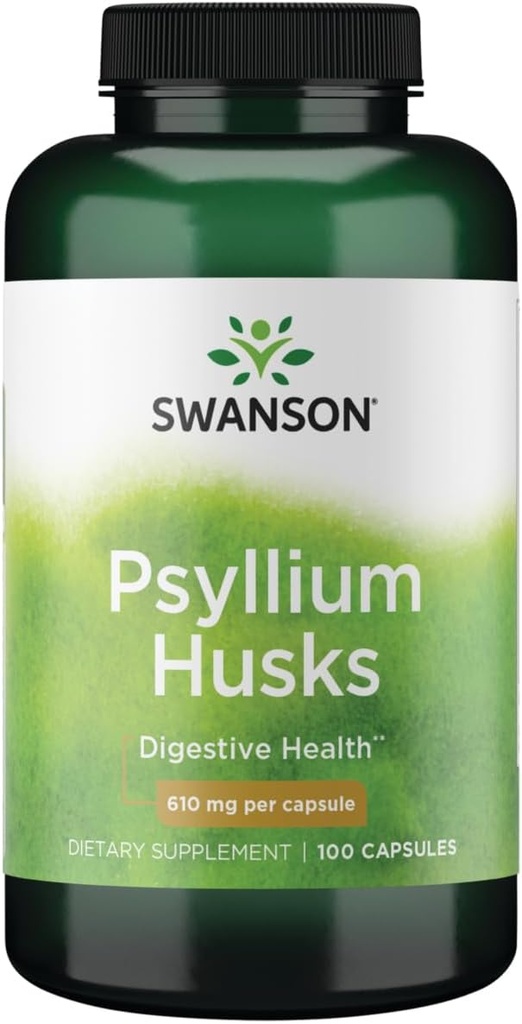 Swanson Psyllium Husks 610 Milligrams 100 Capsules