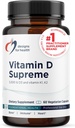 Conceptions pour la santé Vitamine D Suprême - Vitamine D 5000 UI avec 2000mcg Vitamine K comme MK4 pour la santé osseuse, la santé cardiaque, l'humeur et l'immunité - Vitamine D3 améliorée avec supplément GG (60 capsules)