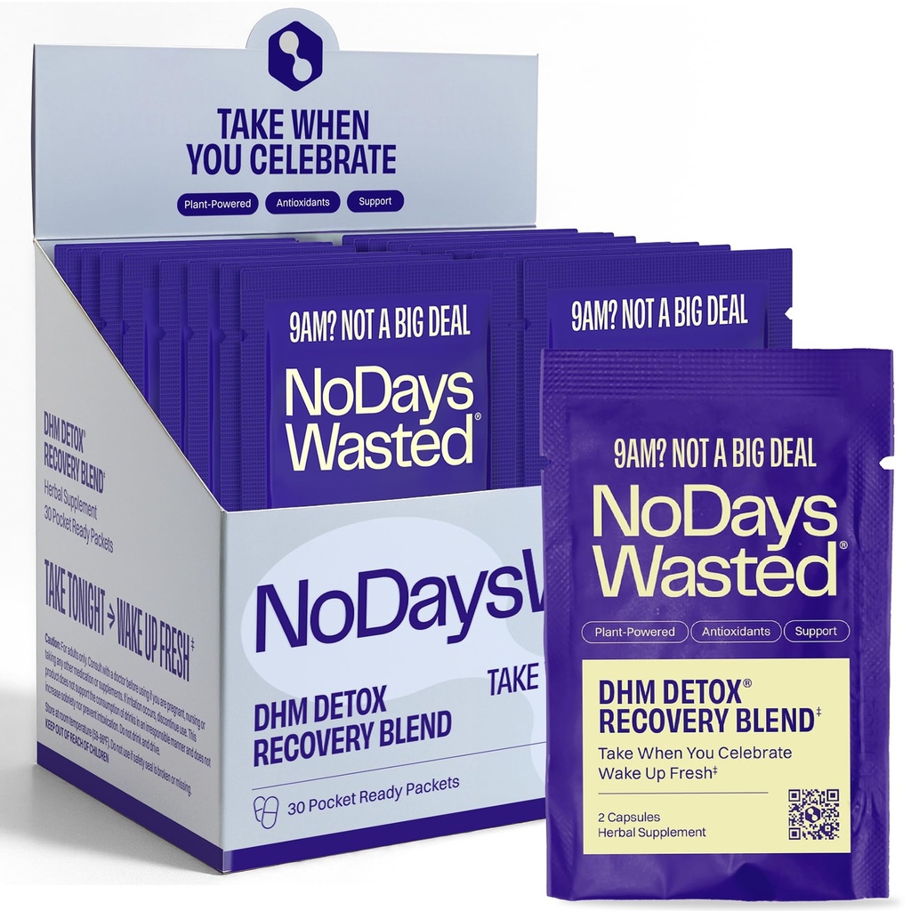DHM Detox, No Days Wasted, 30 Servings - Take During Evening for Better Next Day and Recovery