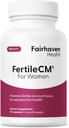 Santé équitable FertileCM Supplément de fertilité pour les femmes, Capsules - Mucus cervical fertile, Cycle d'ovulation, Comprend L-Arginine, N-acétyl-Cystéine, Extrait de graines de raisin et Vitamine C - 90 Capsules
