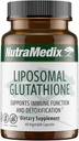 NutraMedix Supplément de glutathion liposomique - L de glutathion pour détox complet, nettoyage et soutien immunitaire - formulé pour l'absorption optimale - Soy, lait et sans gluten (60 capsules)
