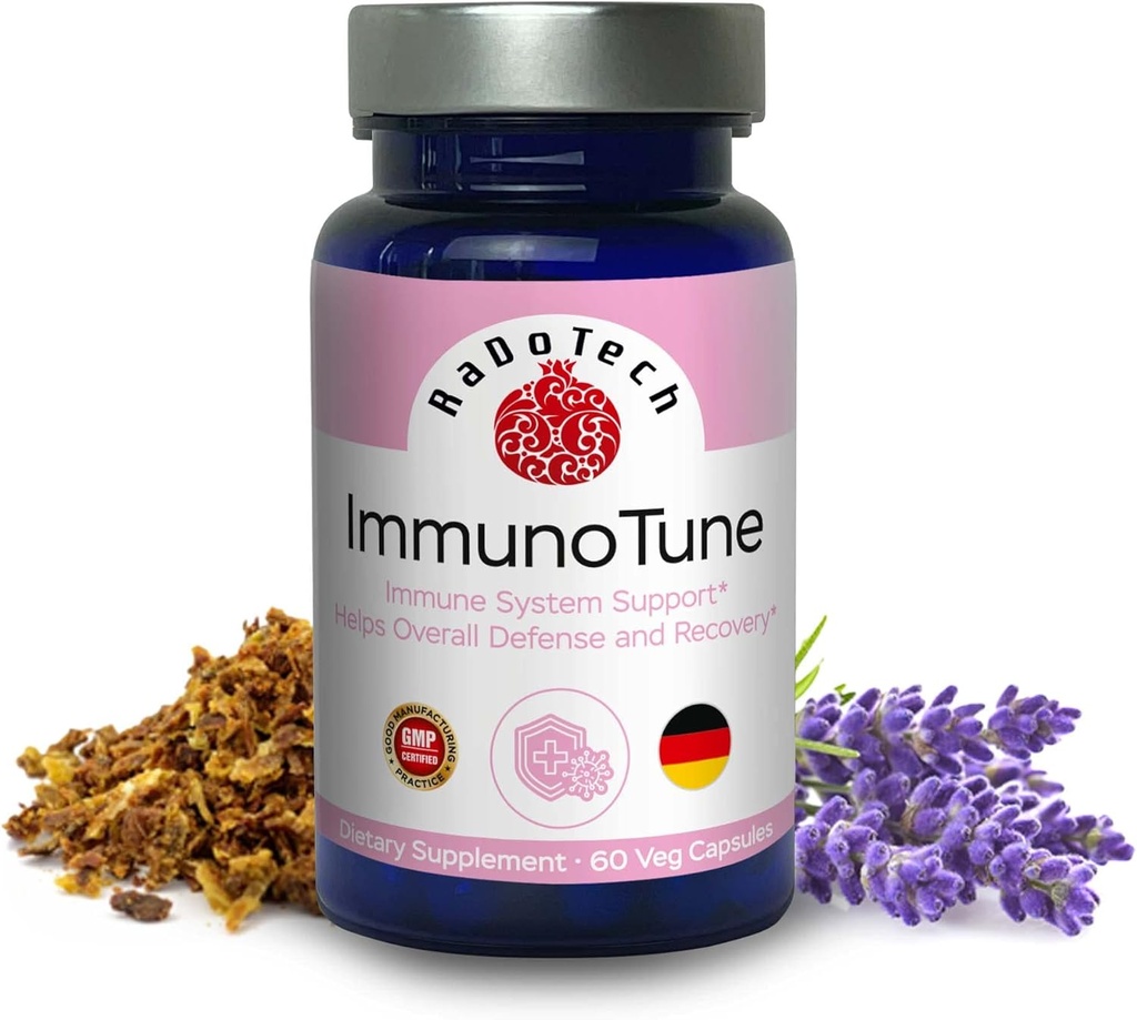 ImmunoTune Immune Support Booster, Supplément de soutien immunitaire pour la résistance corporelle et la défense, Formule tout-naturelle pour renforcer la santé immunitaire et le bien-être général (60 comte (paquet de 1))