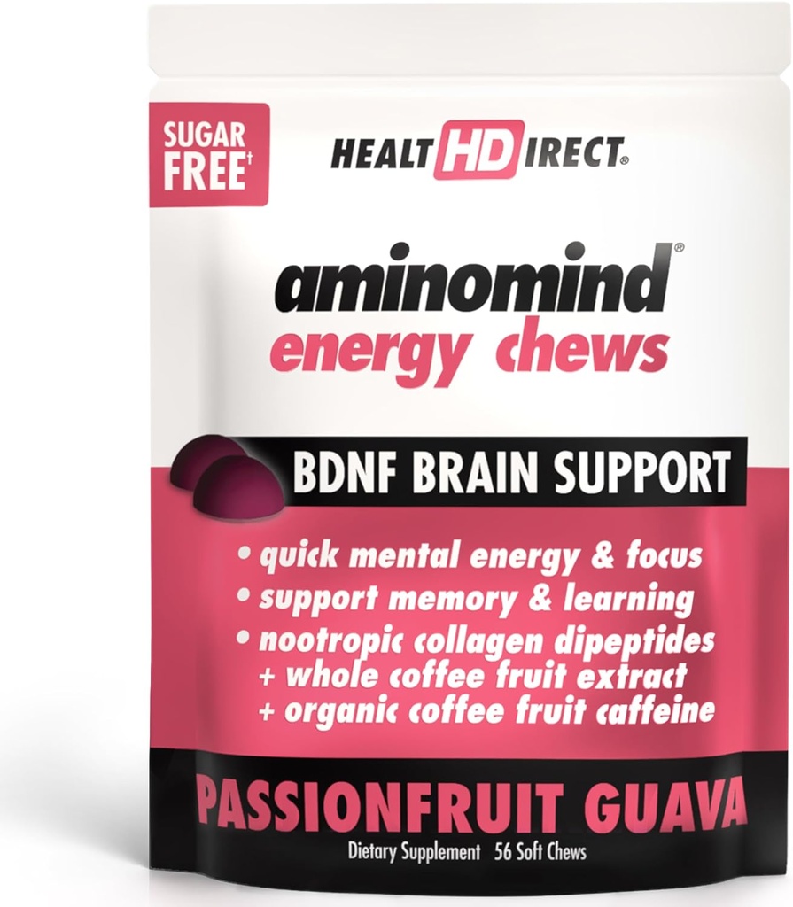 DIRECTION DE LA SANTÉ - Amandes d'énergie Amino-Mind - Goyava de fruit - 56 Amandes - Fonction cognitive optimale