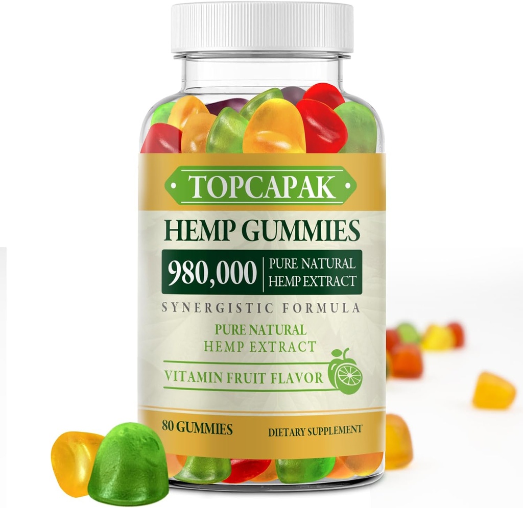 Gommies haute puissance pour la force supplémentaire avec extrait d'huile de chanvre naturel pur - Meilleur Gommy de chanvre comestible pour les adultes