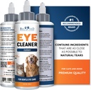 Tous les animaux de compagnie Lavage des yeux gouttes pour soulager les yeux roses, allergies Symptômes, infections et runny, yeux secs - Traitement sans douleur aide à prévenir les abrasions, les irritations et la conjonctivite