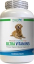 Suppléments nutritifs pour chiens - Ultravitamines et minéraux pour chiens - Meilleure santé pour chiens - Treats naturels - NUTRIENTS essentiels - Complexe de vitamine b pour chiens - 1 bouteille (90 traites)