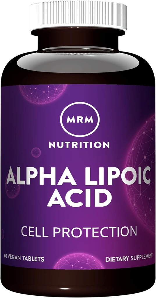MRM Nutrition Alpha Lipoic Acid | 300mg ALA | Cell Protection | Liver Health + detoxification | Potent antioxidant | Vitamin C + E Regeneration | 60 Servings
