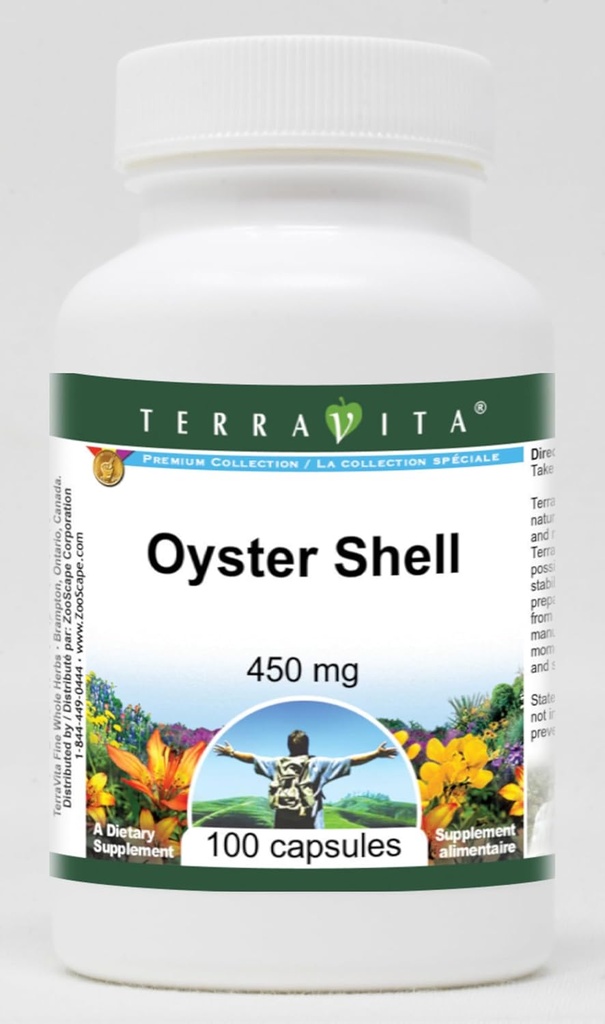 Oyster Shell - 450 mg (100 Capsules, ZIN: 521047)