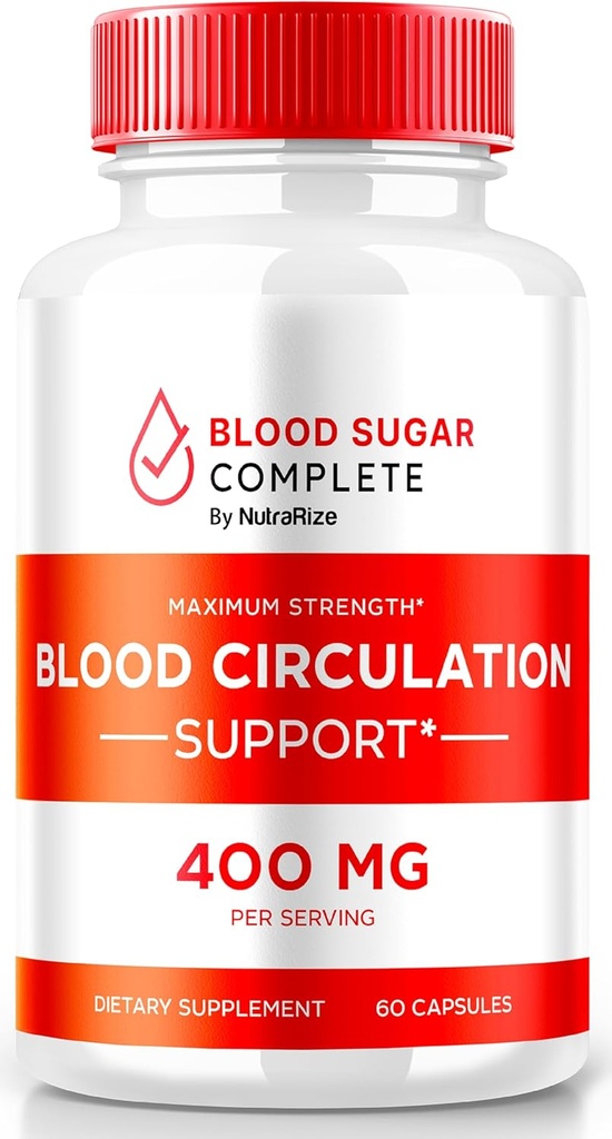 Blood Sugar Complete Capsules - Natural Blood Support Optimizer - Includes Vitamin C, Cinnamon Powder, Prickly Pear Extract & Turmeric Root Powder (60 Capsules)