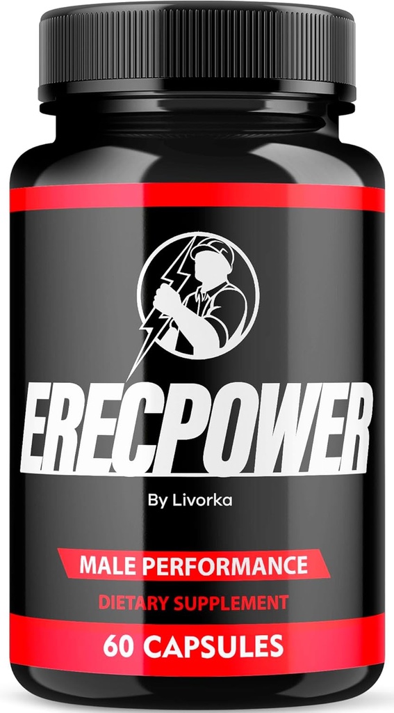 LIVORKA Erecpower Multivitamin Male Performance Capsules pour la santé des hommes, formule avancée - 60 capsules pour 1 mois