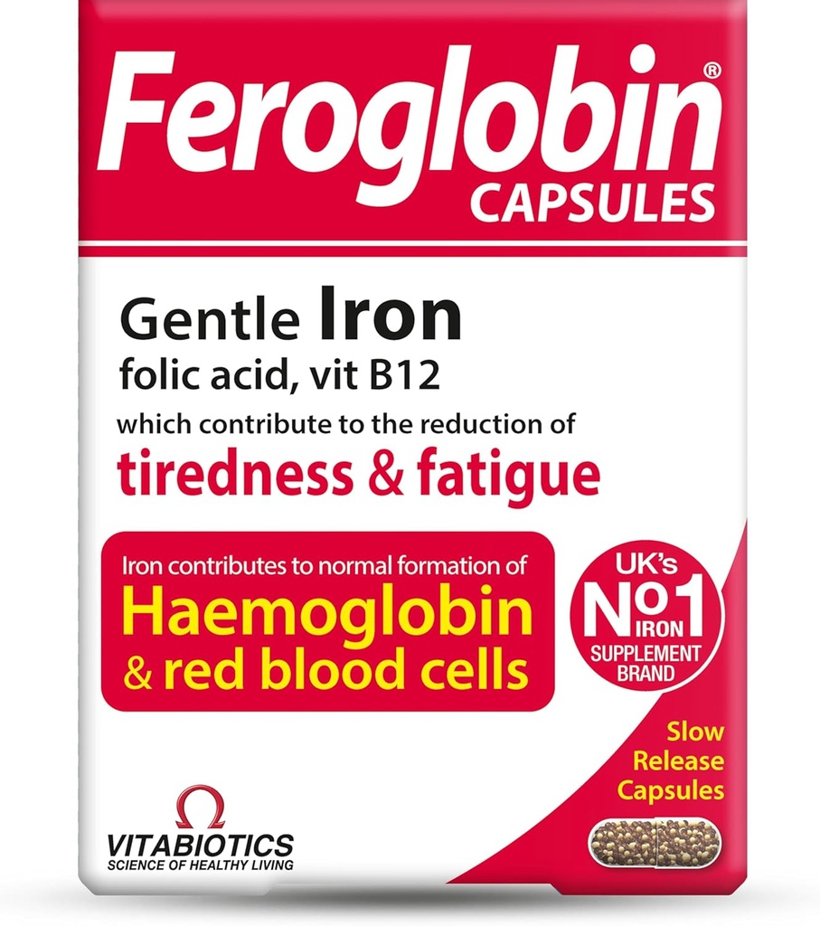 Féroglobine Vitabiotiques Capsules de vitamines organiques et minérales 30 Capsules