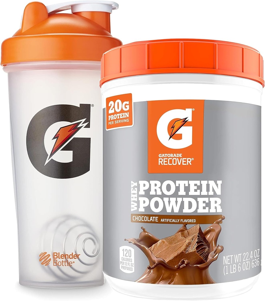 Bouteille de Gatorade Shaker pour Gym, 28 Ounce, Plastique et Gatorade Poudre de protéines, Chocolat