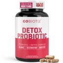 GOBIOTIX Detox Probiotic Supplément pour la santé digestive - Thistle de lait, racine de curcuma et de dandelion, enzymes pour la santé de Gut - 50 Million CFU - 60 Capsules