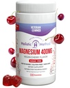 Gommies de citrate de magnésium - Sans sucre, végétalien et non-OGM pour mieux dormir et se détendre - Pas d'alcool sucré - Supplément de magnésium pour adultes, adolescents et enfants - Cerise - 240 Chews