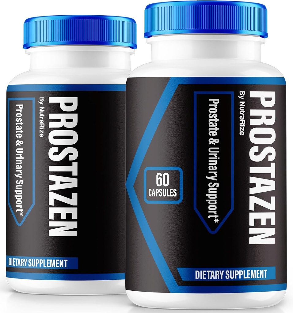 NutraRize (2 Pack) Capsules Prostazen, pilules Prostazen officielles pour soutenir la santé de la prostate, Prostazen Plus Formule Premium, Prostazen pour une prostate saine, Prosta Zen Pastillas Review (120 Capsules)