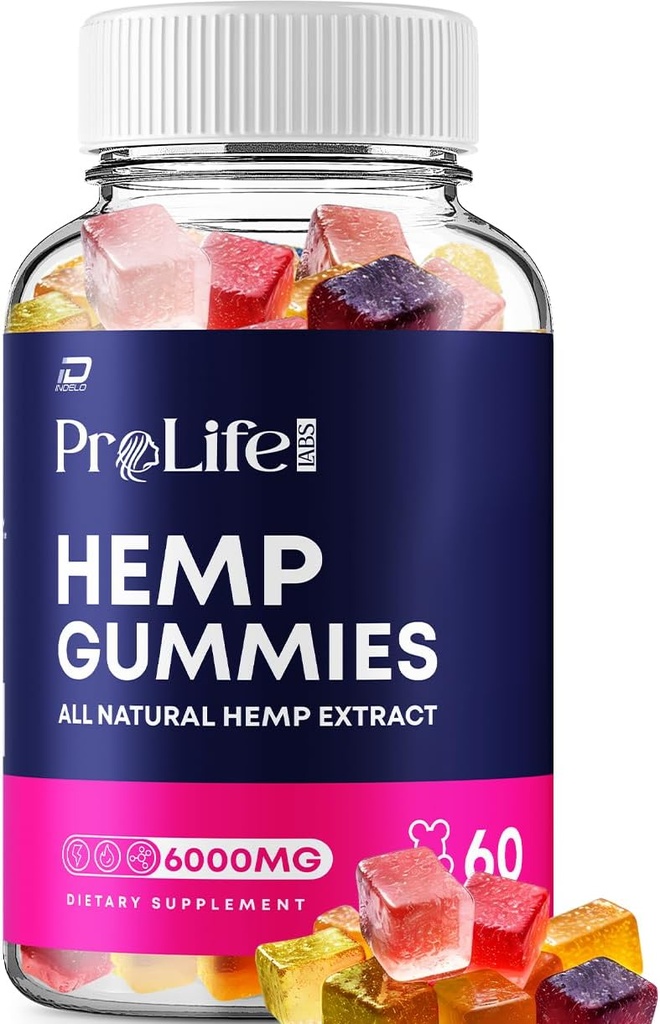 Prolife Hemp Gummies - with Hemp Seed Extract Pro Life Labs Gummies Tinnitus Herbal Supplement, Health and Wellness Support, All Natural Prolife Gummy (1 Pack - 60 Gummies)