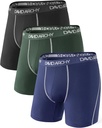 Sous-vêtements masculins DAVID ARCHY Boxer à sec rapide Slip sport respirant Sous-vêtements en 3 paquets Non Fly