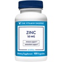 The Vitamine Shoppe Zinc 50MG - Soutien immunitaire, santé de la peau et protection des antioxydants, minéral essentiel (100 capsules)