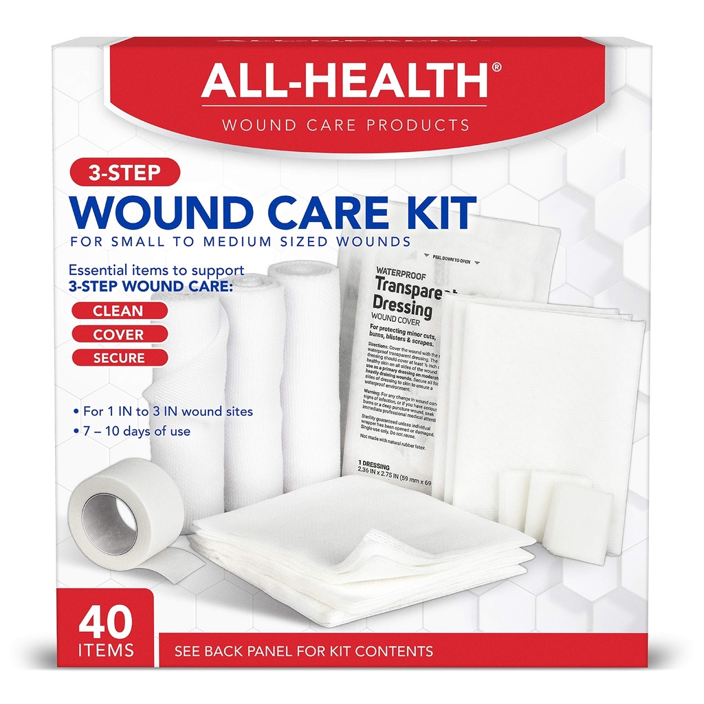 Ensemble de soins de santé et fournitures de premiers soins, 40 pièces pour les blessures de taille petite à moyenne, usage professionnel pour la voiture, la maison, le camping, la randonnée et plus