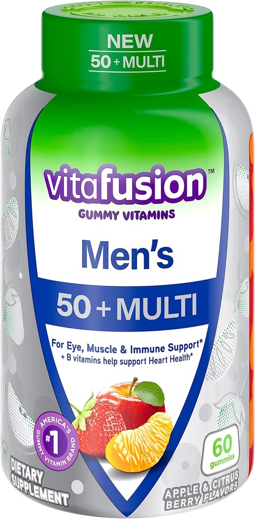 VITAFUSION Supplément de soutien quotidien de 50 ans et plus pour les hommes 60 Comte