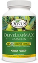 Extrait de feuille d'olive OliveLeafMAX (40% Oleuroepin) + poudre de feuille d'olive biologique + pas de remplissage + 300 capsules végétariennes + provenant d'Espagne et fabriqué aux États-Unis à l'installation des BPF