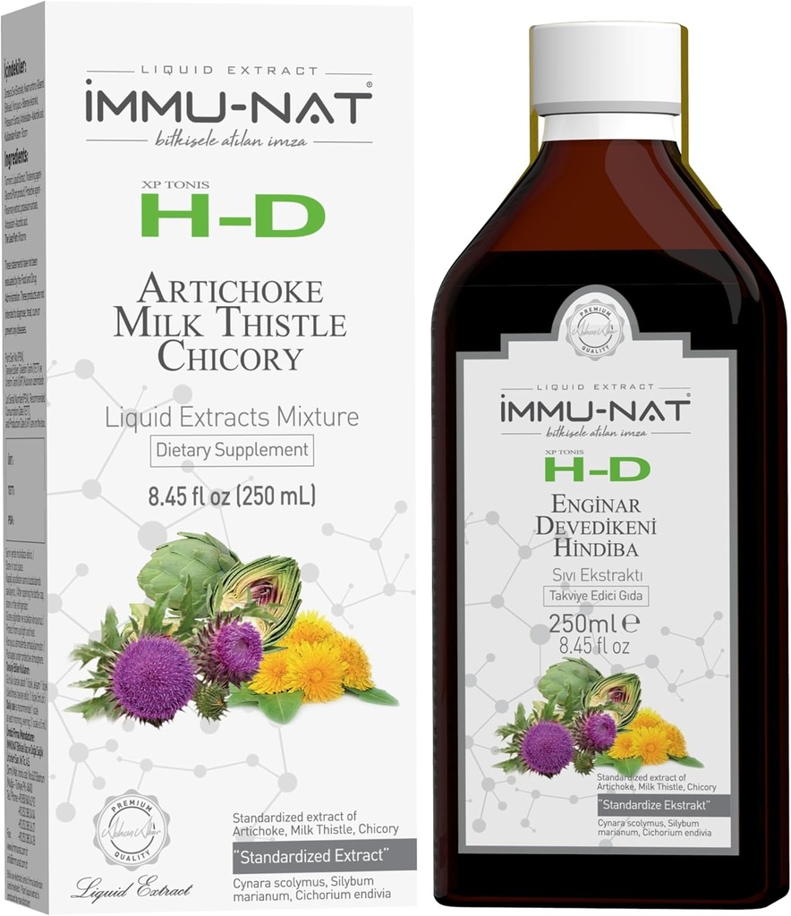Détox, nettoyage et réparation du supplément liquide à base de foie à base de plantes H-D - Soutient la santé et la fonction rénale - Thistle de lait, artichaut et chicorée - Non-OGM (8,50 oz)