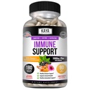 Kaya Naturals Immune Support avec du zinc et de la vitamine C pour les adultes, probiotiques et crème de 1000mg Immune System Booster Sambucus Elderberry Capsules - 180 Compte