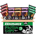 Chips naturels de protéines d'endurance - Chips à faible teneur en glucides, Snack à haute teneur en protéines, Protéine végétalienne avec huile d'avocat, 14g de protéines par sac, sans gluten, Nacho, barbecue, Chili, gâteau d'anniversaire, Original - Pack de variétés, 1,38 oz Sacs (Pack de 12)
