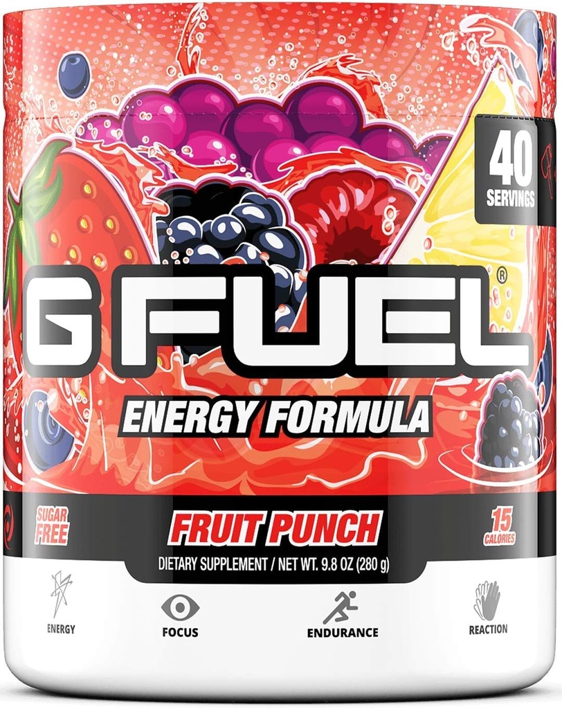 GAMMA LABS G Carburant Blue Raspberry & Fruit Punch Energy Bundle - Blue Ice 9,8 oz (40 portions) + Fruit Punch 9,8 oz (40 portions)