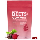 betteraves+ Gommies - Poudre de racine de betterave, extrait de graines de raisin et vitamine C - Soutient la santé de la pression artérielle et de la santé cardiaque - Oxyde nitrique à faible teneur en sucre et supplément de circulation - 50 Gommies