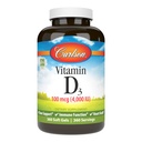 Carlson - Vitamine D3 4000 UI (100 mcg), Soutien immunitaire, Santé osseuse, Santé musculaire, Cholecalciferol, Suppléments de vitamine D, Gels souples de vitamine D3, 360 Softgels