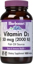 Bluebonnet Vitamine D3 2000 UI Capsules végétales, 100 Nombre (paquet de 1)