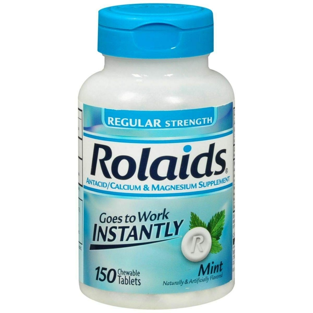 Roloïdes - 20284 Antiacide, Comprimés à force régulière, menthe, 150 Compte