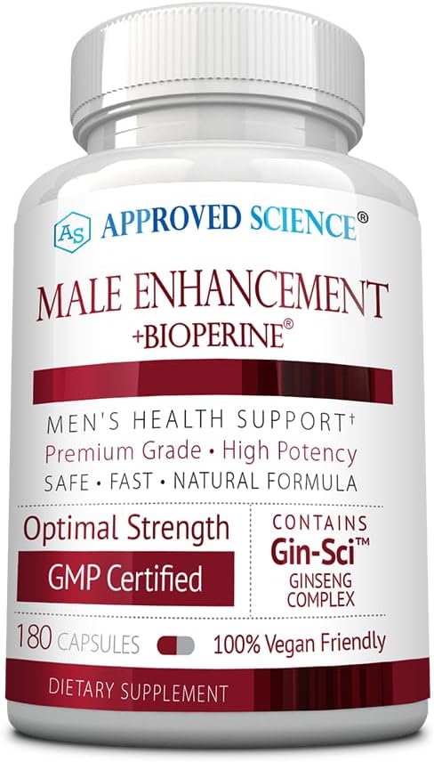 Science® Male Enhancement approuvé - Boost Performance and Augment Drive - 180 Capsules Vegan Friendly (1 Bouteille)