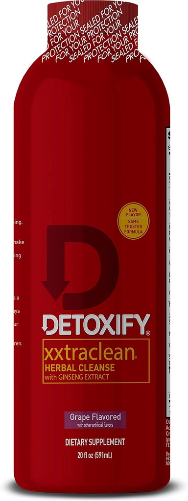 Detoxify – Xxtra Clean Herbal Cleane Detox Drink – Détox pour le corps complet pour les femmes et les hommes - Résultats du même jour - amélioré avec l'extrait de ginseng et extrait de chardon de lait - Plus Sticker