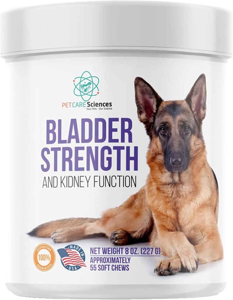 La force de Bladder Environ 55 Chews - Chien naturel UTI Traitement - Soutien du rein pour chiens - Supplément de canneberge pour chiens - Suppléments d'incontinence pour chiens seniors - Fabriqué aux États-Unis