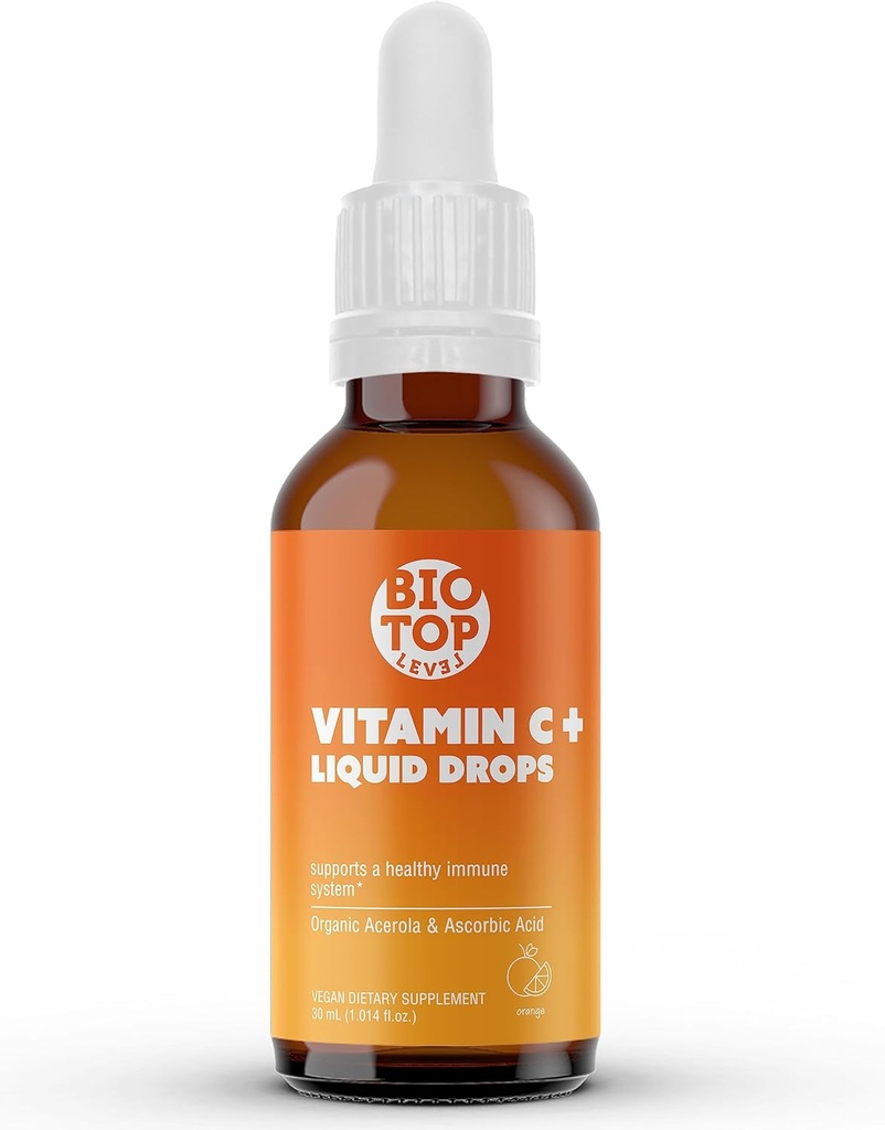 Vitamin C Liquid Drops. Immune Support and Overall Health