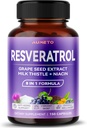 Ultra Resveratrol 8 en 1 Formule - avec le Thistle de Lait de Graine Niacine (150 Nombre (paquet de 1))