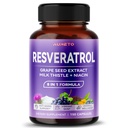 Ultra Resveratrol 8 en 1 Formule - avec le Thistle de Lait de Graine Niacine (150 Nombre (paquet de 1))